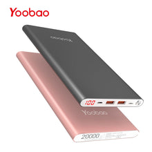 Yoobao A2 20000mAh Universal Power Bank Dual USB Output/Input Ultra Slim 14.5mm Li-Polymer Mobile Portable Battery Charger