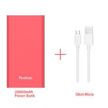 Yoobao A2 20000mAh Universal Power Bank Dual USB Output/Input Ultra Slim 14.5mm Li-Polymer Mobile Portable Battery Charger