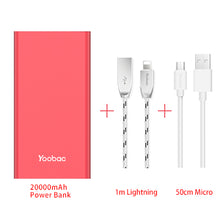 Yoobao A2 20000mAh Universal Power Bank Dual USB Output/Input Ultra Slim 14.5mm Li-Polymer Mobile Portable Battery Charger
