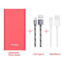 Yoobao A2 20000mAh Universal Power Bank Dual USB Output/Input Ultra Slim 14.5mm Li-Polymer Mobile Portable Battery Charger